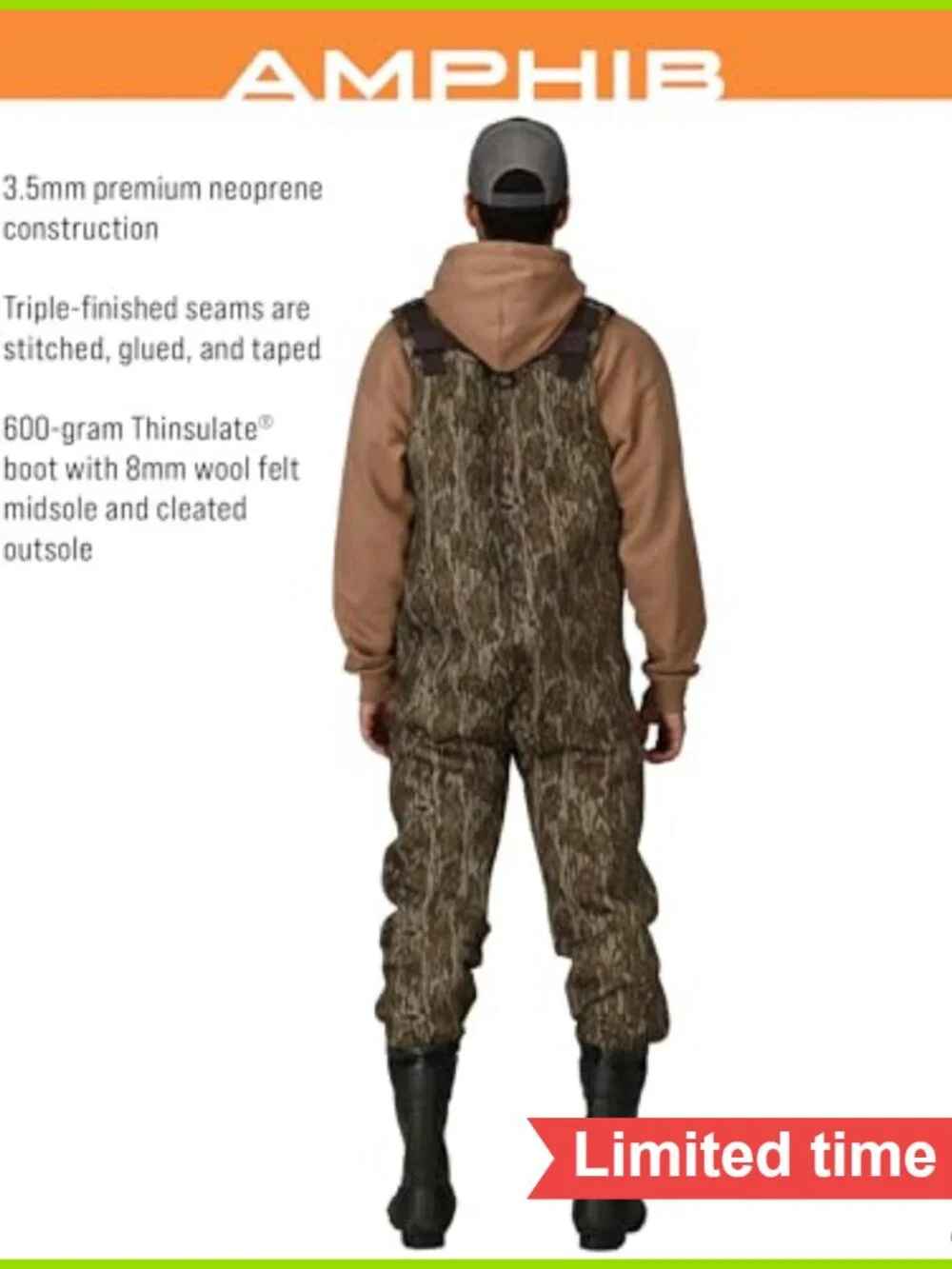 FROGG TOGGS Amphib Neoprene Bootfoot Waterproof Fishing Wader